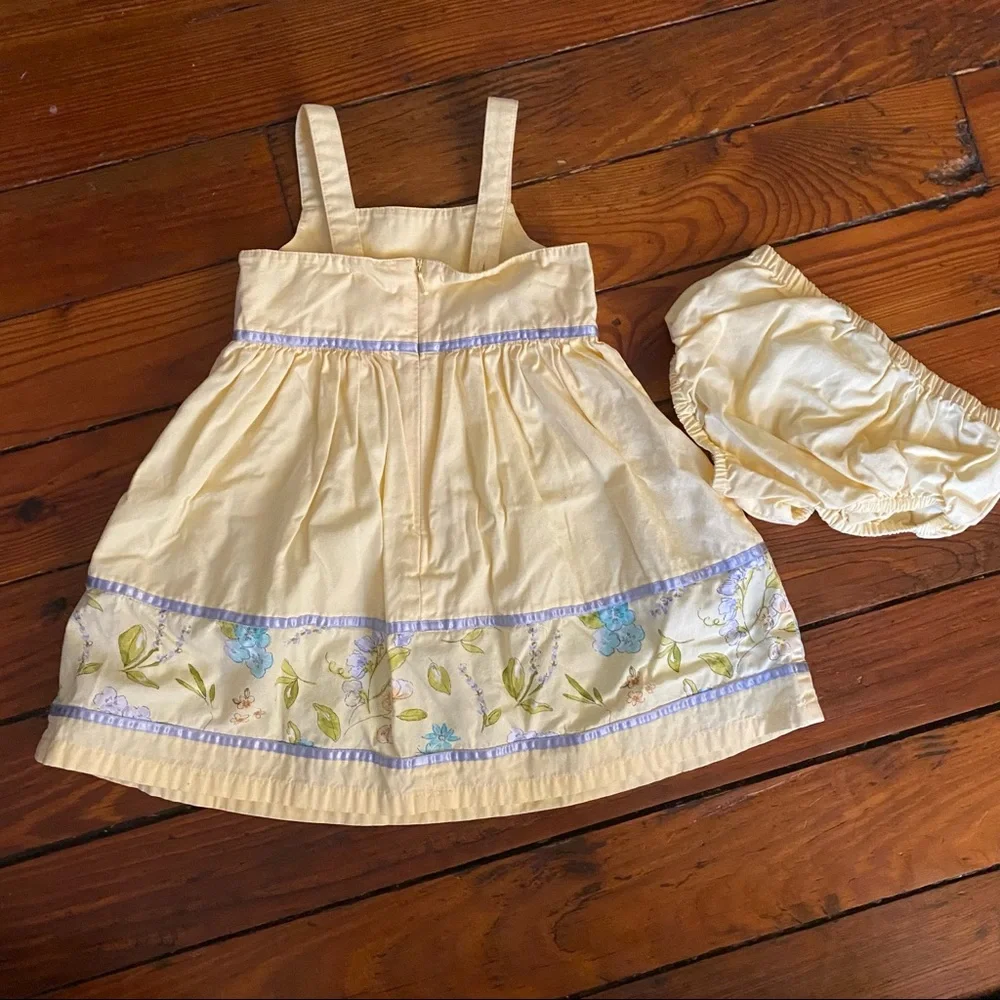 Gymboree Yellow Sun Dress with Bloomers Size 12-18 months